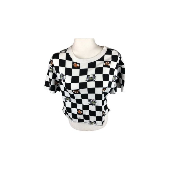 Tom & Jerry Checkered Crop Top Ladies X-Large - Picture 2 of 5